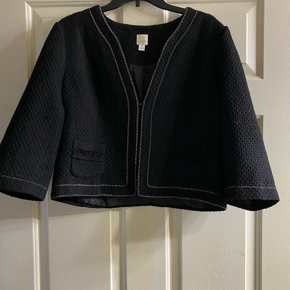 LC Lauren Conrad Textured Black Blazer